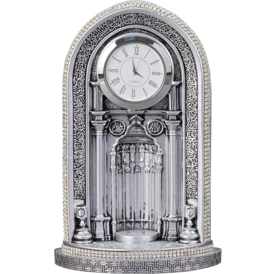 Biblo Nakkas Saatli Mihrap Boytu Orta Boy | Gümüs Sari NKBY - 331 - 3G1 3S1) - 8682878591488